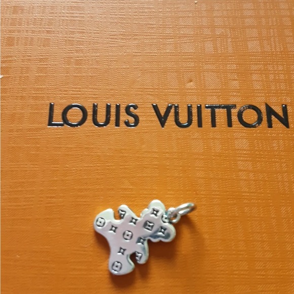 Two LV pieces   metal  Crystal's  zipper pull one S 925 length 20 mm - Picture 5 of 9